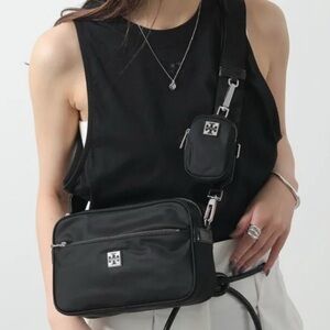 Tory Burch Virginia Recycled Nylon Camera Crossbody Bag
